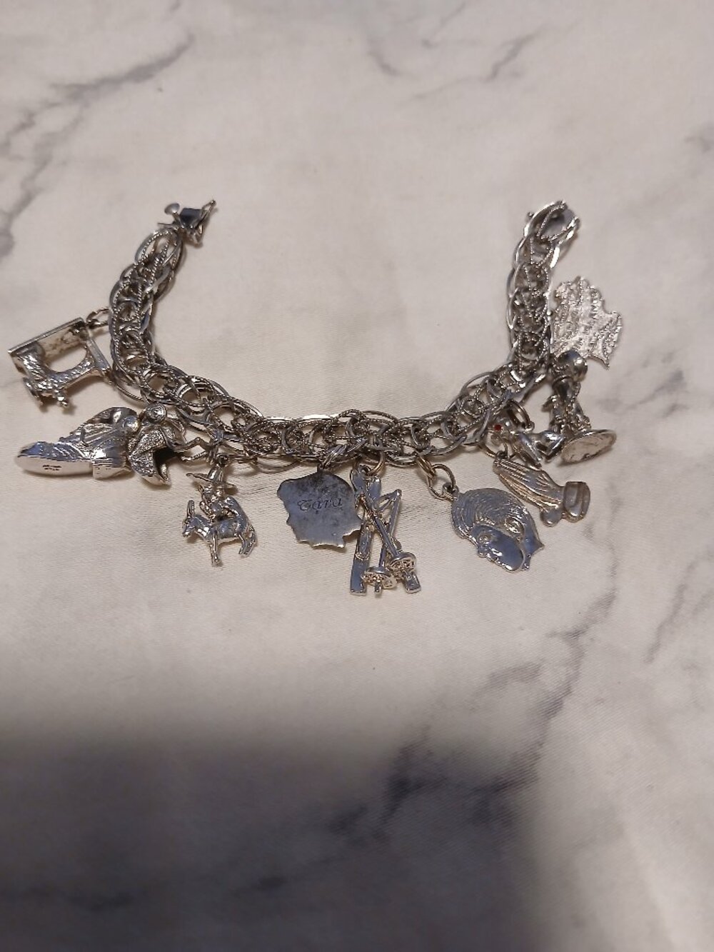 Vintage Silver Charm Bracelet